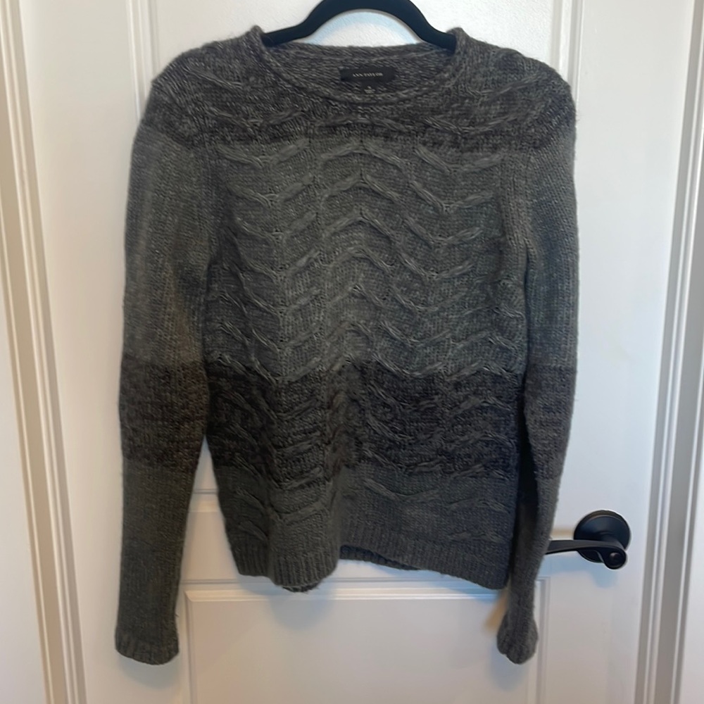 Ann Taylor Charcoal and Grey Sweater
